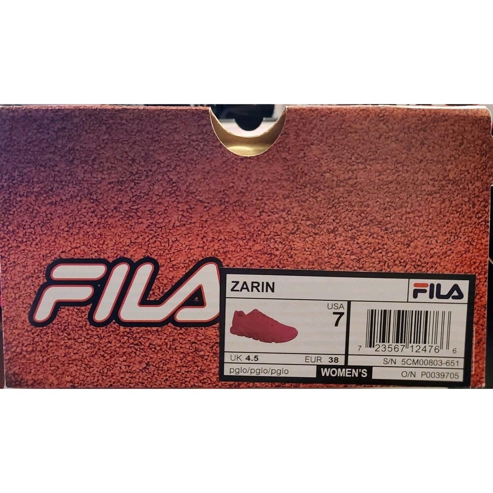 Women's Fila Zarin Bubble Gum Pink Athletic Sneaker Shoe - Various Size - Picture 14 of 16